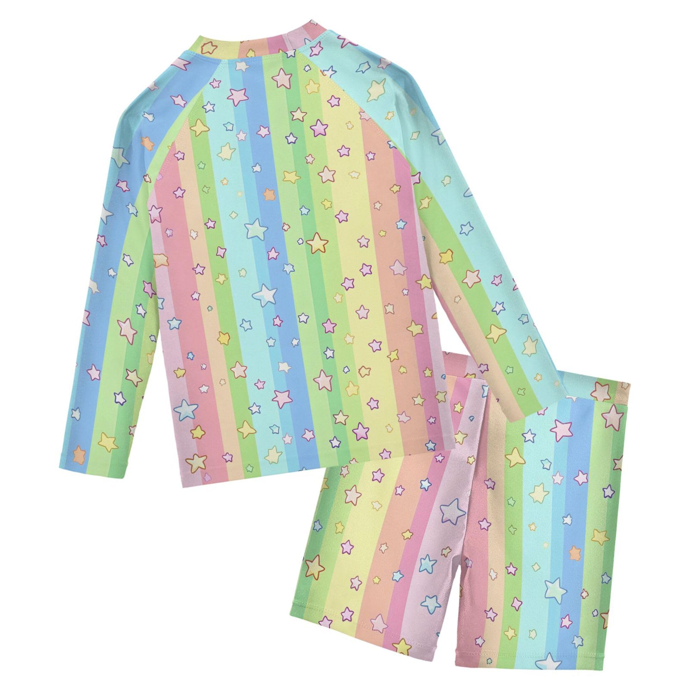 Rainbow Star Baby Boys' Toddler Long Sleeved Rashguard Swim Bathing Suit Set B0403659