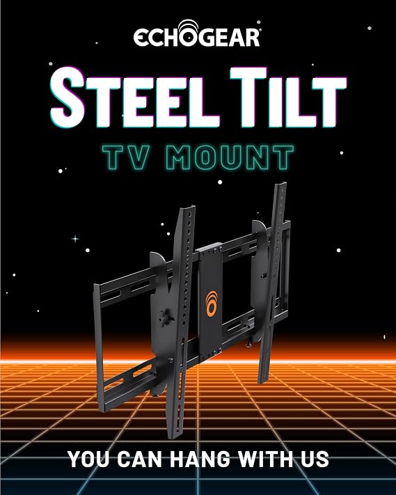 ECHOGEAR Tilt TV Wall Mount for 32- 75 TVs up to 125lbs, 2.5 Low Profile
