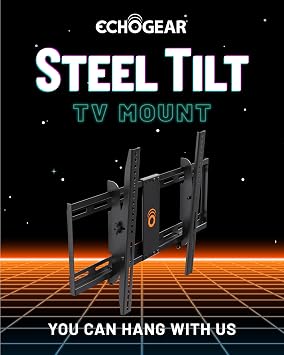 ECHOGEAR Tilt TV Wall Mount for 32- 75 TVs up to 125lbs, 2.5 Low Profile