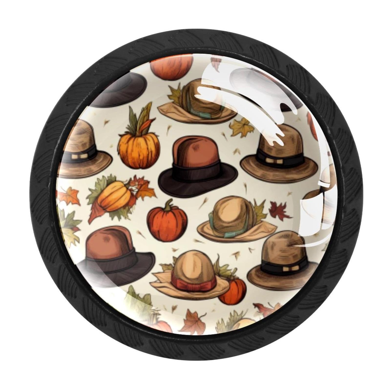 CHENZZZZ 4 Pack Thanksgiving Hat Kitchen Cabinet Knobs Drawer Knobs Door Dresser Handles for Personalized Gifts Great for Any Occasion