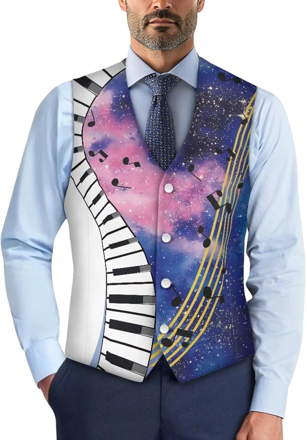 Men's Suit Vest Slim Fit Herringbone Waistcoat Buttons Formal Suit Vests, Size S-4XL