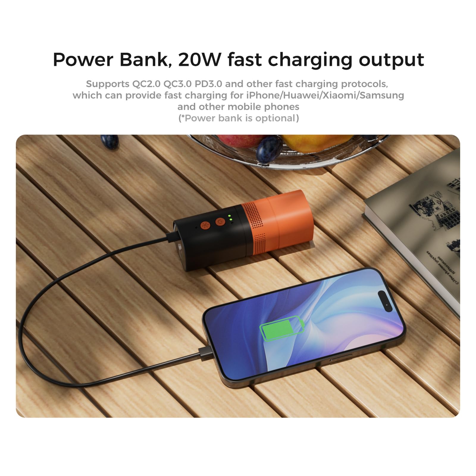 Pompe Portable 5 kPa Pompe électrique pour gonflables 6000 mAh Rechargeable avec Lampe de Poche et SOS pour flotteurs de Piscine Anneaux de Natation Tapis de Camping Tapis de