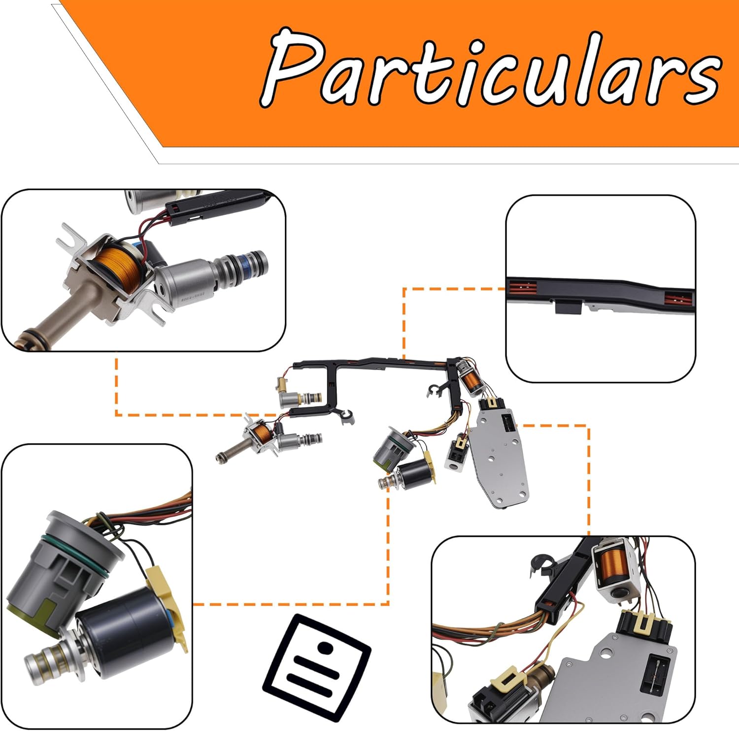 4L60E Transmission Solenoid Kit W/Harness Compatible for GM 1993-2002 PWM Set