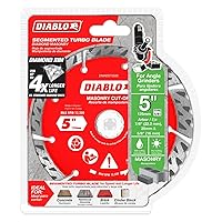 Vista 16 de Diablo Diamond Segmented Turbo Masonry Cut-Off Blade for Concrete, Brick and Block - 6" Diameter, 2.4mm Kerf, 10,150 Max RPM - DMADST0600