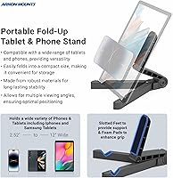 Vista 4 de ARKON Mounts - Soporte plegable para tablet compatible con Apple iPad, Samsung Galaxy
