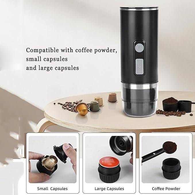 Cafetera Portátil con Función de Calentamiento para Auto, 15 Bar, 110 ml miniatura 3