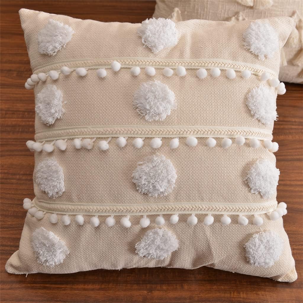 Nordic Pillow Cotton Tassel Bohemian Ethnic Cushion Pillow Cover Homestay Living Room Pillow Waist Pillow