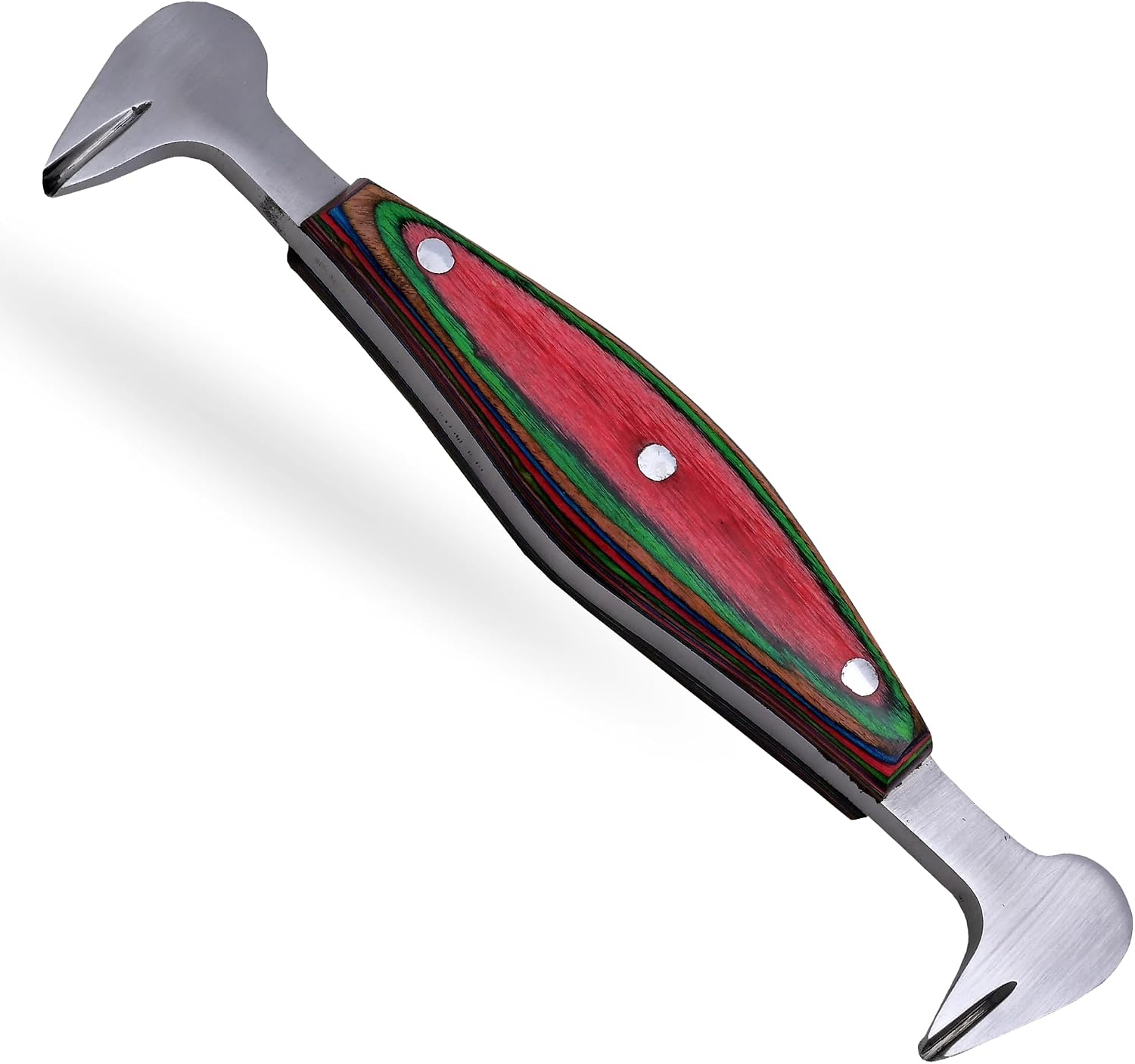 Professional Farrier's Hoof Clinch Cutter – Double-Sided Nail Clincher for Horseshoe Removal & Hoof Trimming, Pakkawood Handle, Farrier Tool for Horses