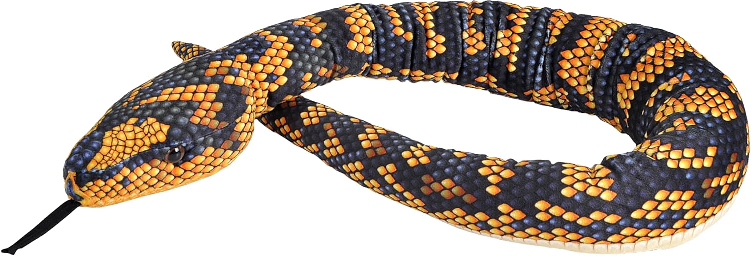 Wild Republic Snake Jungle Carpet Python Scales, Stuffed Animal, 54Inches, Plush Toy, Fill is Spun Recycled Water Bottles