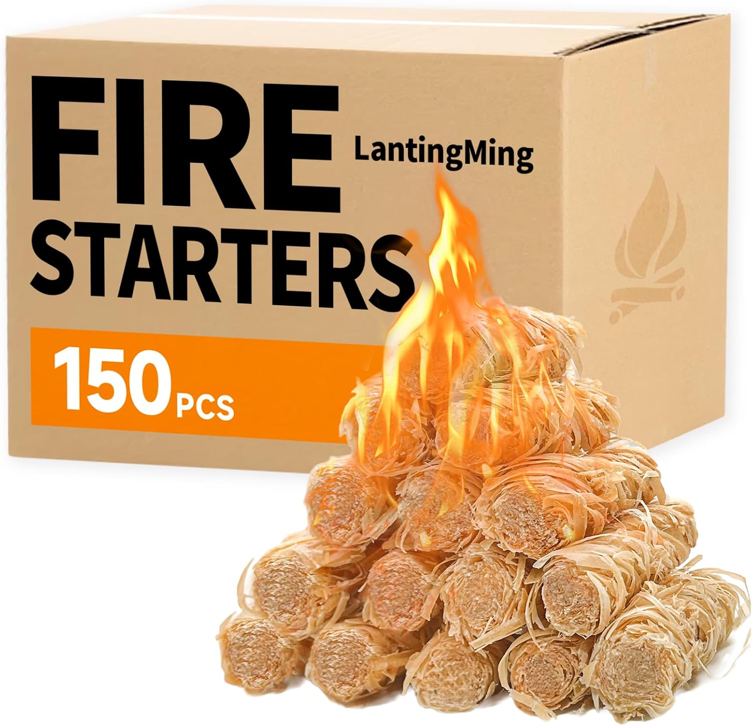 150 PCS Fire Starter for Fireplace, Waterproof – Natural Fire Starters, for BBQ, Pizza Oven, Fire-Pit, Campfires, Camping Charcoal Starter, Quick Light Wood Charcoal Firestarter 150 PCS Fire Starter for Fireplace, Waterproof – Natural Fire Starters, for BBQ, Pizza Oven, Fire-Pit, Campfires, Camping Charcoal Starter, Quick Light Wood Charcoal Firestarter