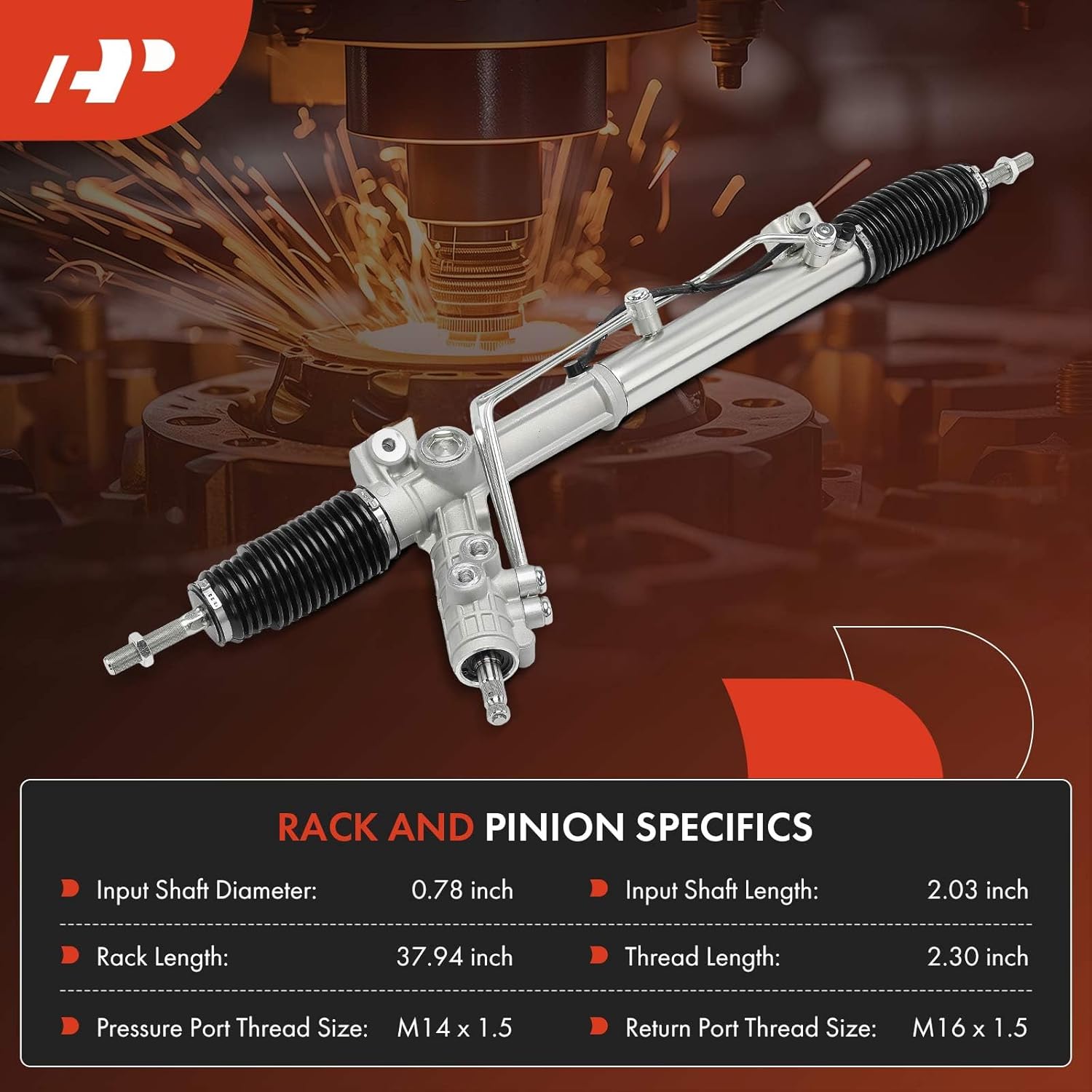 A-Premium - Hydraulic Power Steering Rack and Pinion Compatible with BMW E39 Series 525i 2001-2003 2.5L, 528i 1998-2000 2.8L, 530i 2001-2003 3.0L