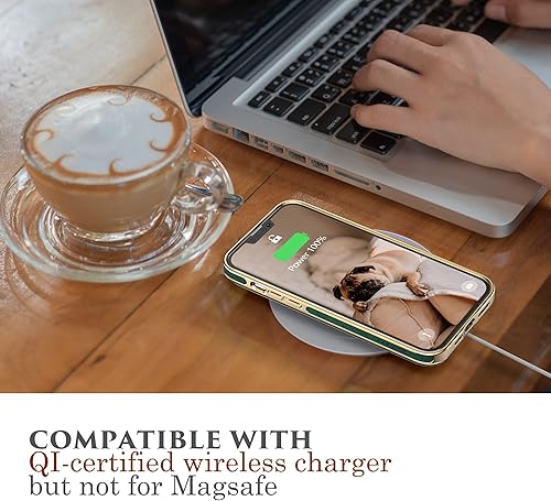 Miniatura 6 de LOHASIC Funda de teléfono para iPhone 14 Pro Max para mujer, piel sintética vintage de lujo elegante para niñas, agarre antideslizante, resistente a