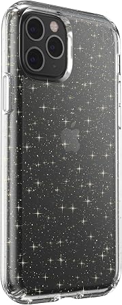 Speck iPhone 11 Pro Case - Presidio Clear + Glitter - Protective Ultra Thin Slim Hard Anti Scratch Cover - Clear/Glitter