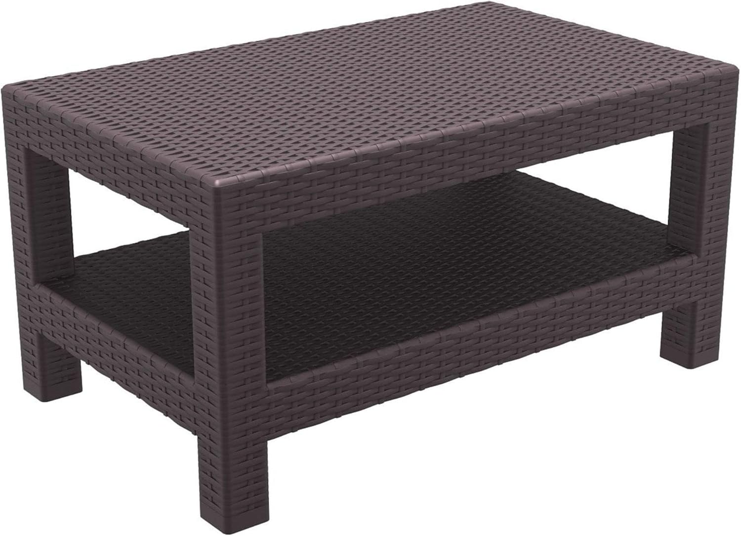 Compamia Monaco Outdoor Coffee Table in White, Commercial Grade