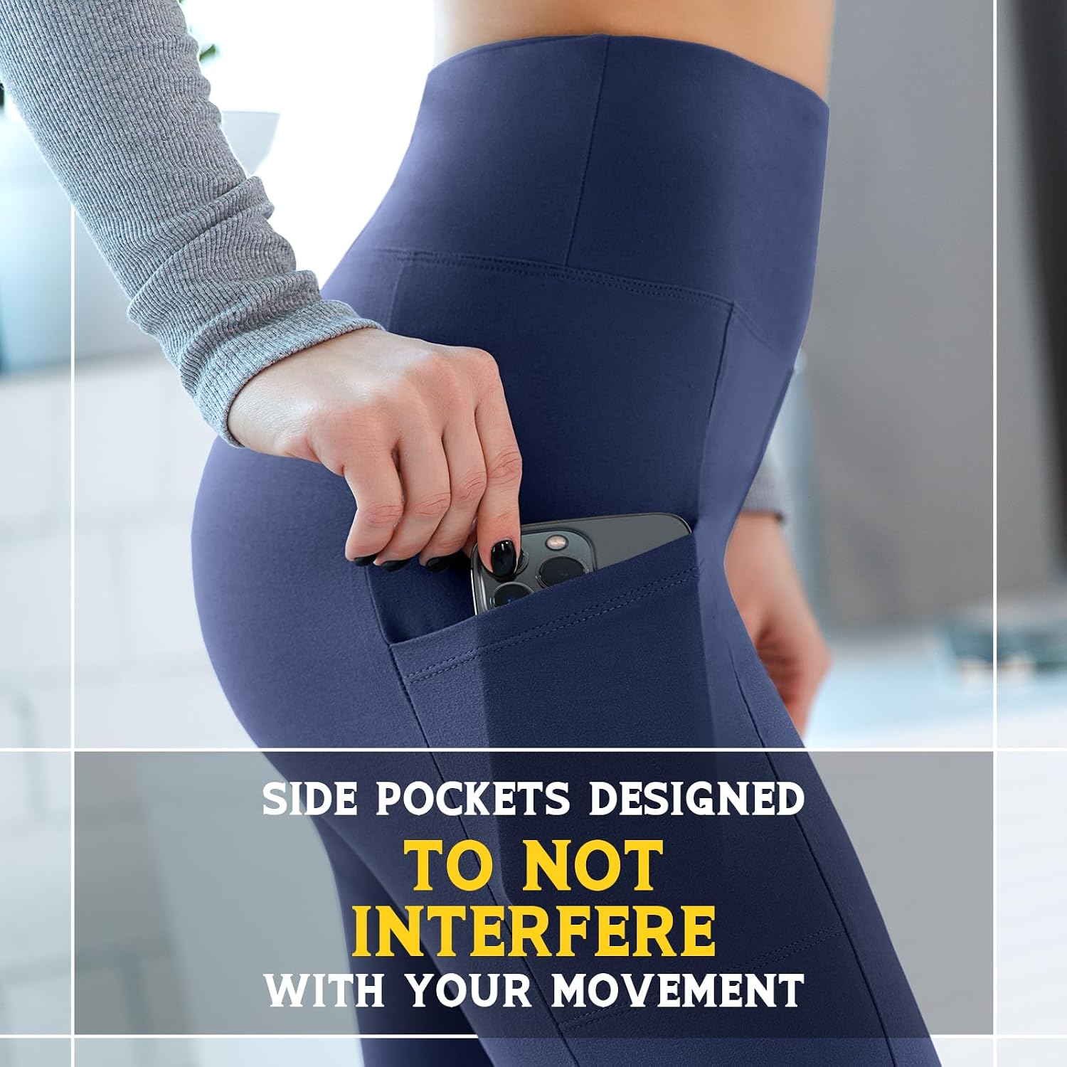  Leggings with Pockets for Women | High Waisted, Buttery Soft, for Gym Yoga Workout Cycling, Fashion Clothing thumbnail