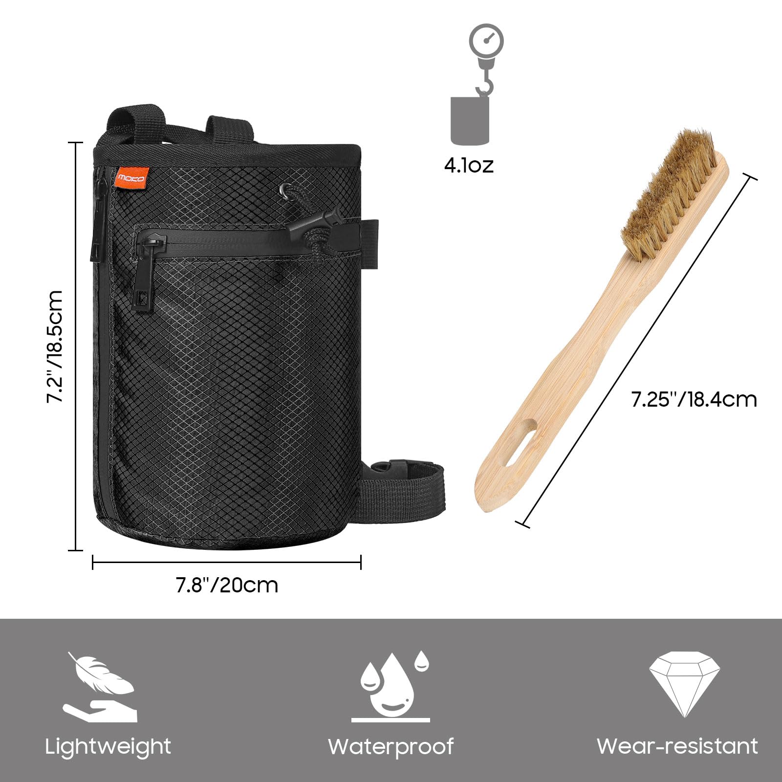 MoKo Bolsa de Magnesio Escalada, Bolsa de Tiza de Magnesio