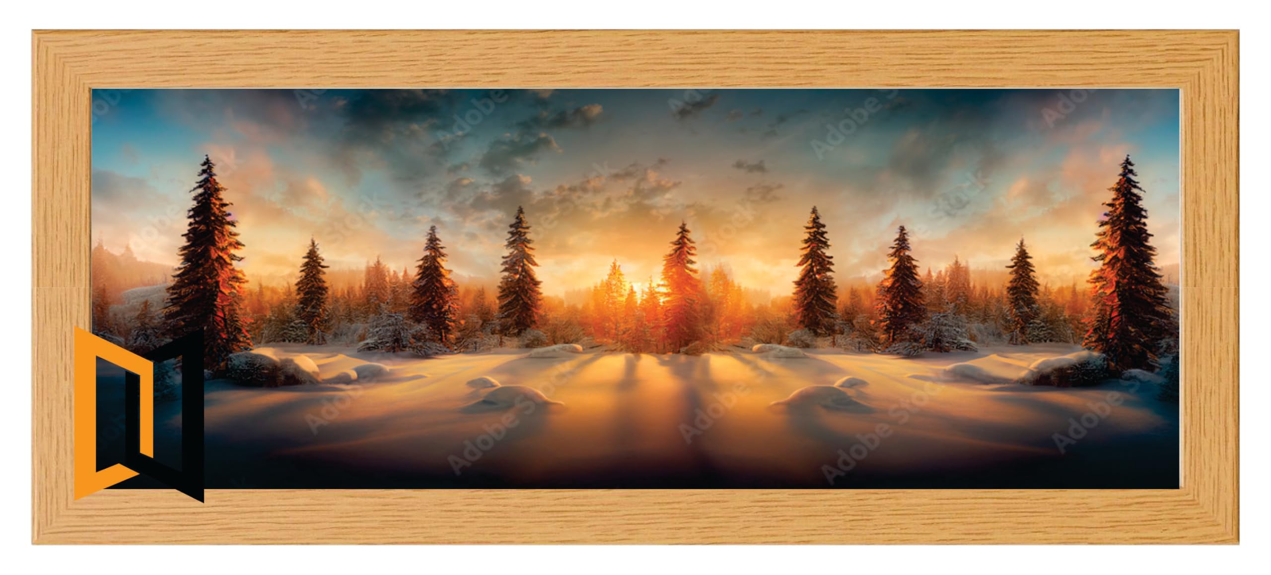 35cm x 20cm Oak Photo Frame Wood Picture Poster Frame Acrylic Glass Premium Quality Any Bespoke Size Available Small Large Modern Photo Pictures Wall Frames