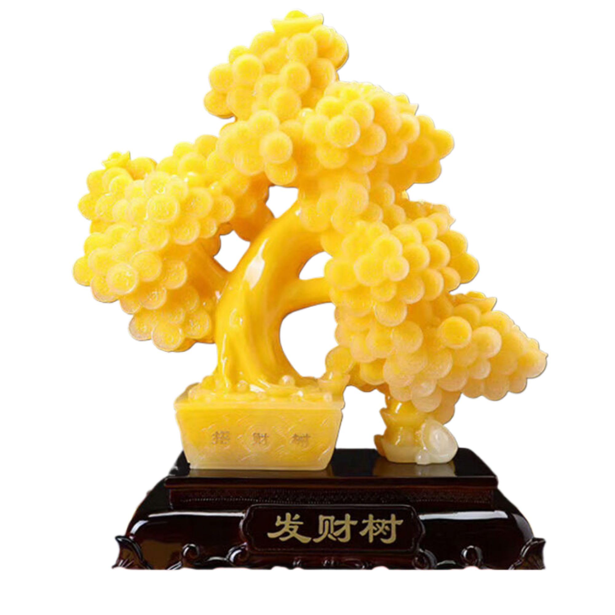 Amazon.com: 黄玉色/招财发财树摇钱树Golden Money Coin Prosperity Tree Money Tree  摆件公司饭店前台收银台工艺品摆设开业礼物China Style Fengshui Lucky Decorative for Home