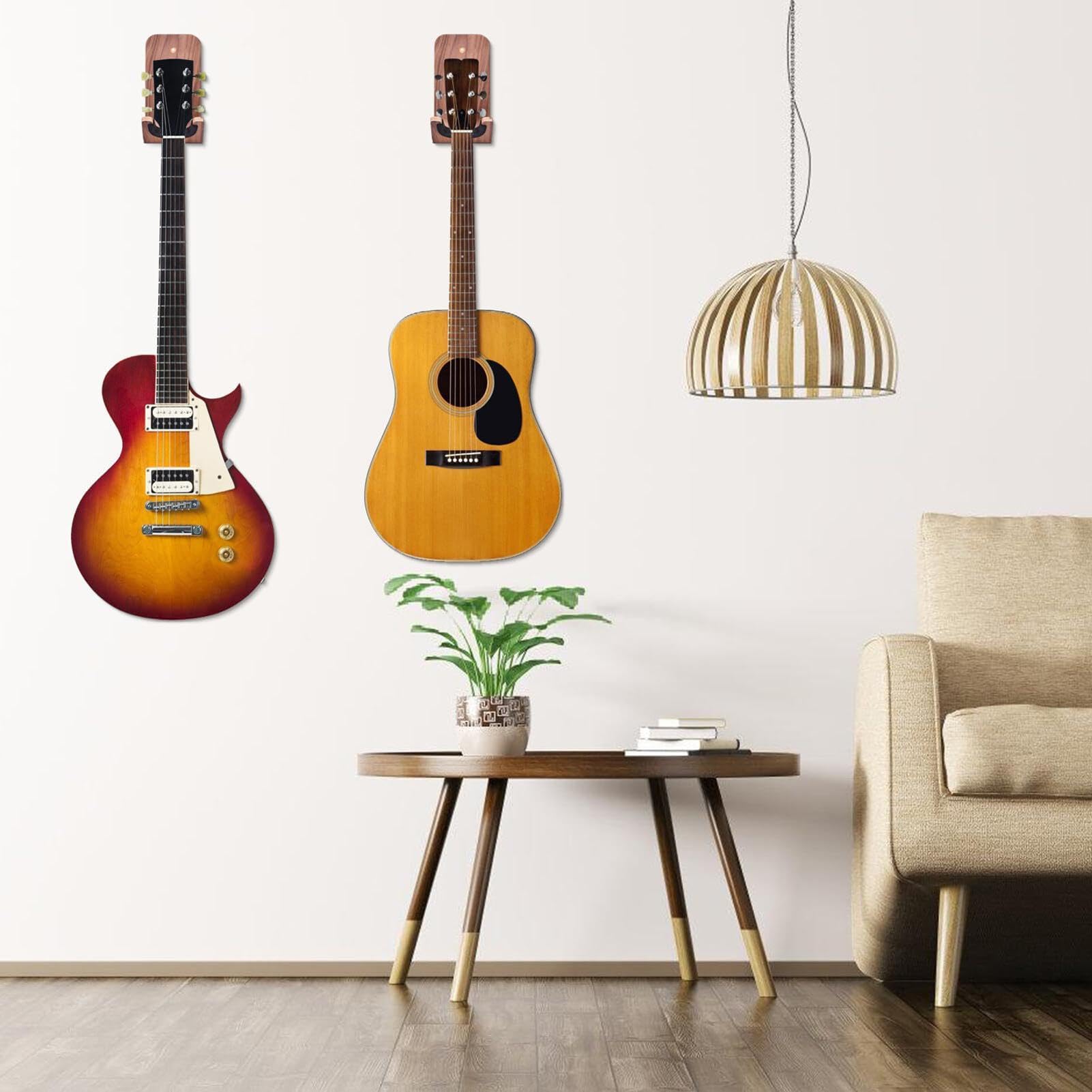 Support Mural Guitare Avec Vis Et Colle - Fixation Solide Pour Ukulélé, Banjo, Mandoline