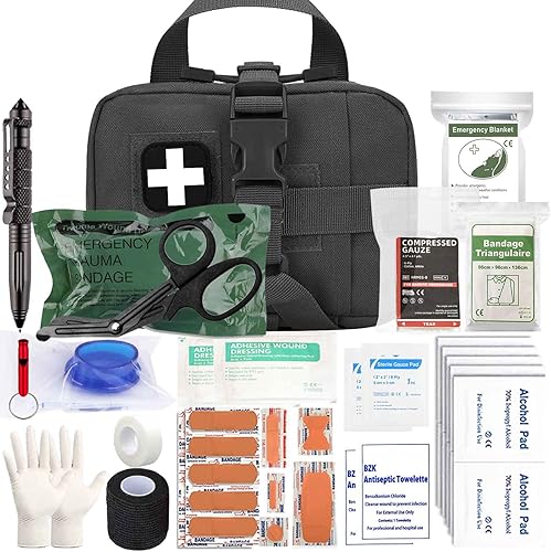 Ifak - Kit de trauma médico, kit de primeros auxilios de emergencia táctico Molle, kit médico de supervivencia militar Molle Emt, suministros de