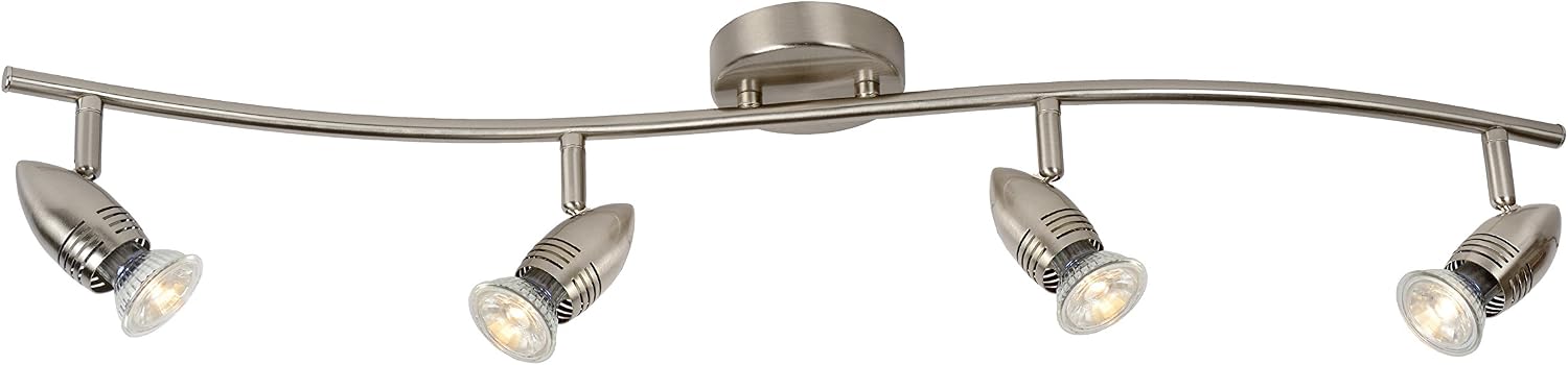 LUCIDE Caro-LED - Ceiling Spotlight - LED - GU10-4x5W 2700K - Satin Chrome, 9 cm x 78 cm x 13 cm