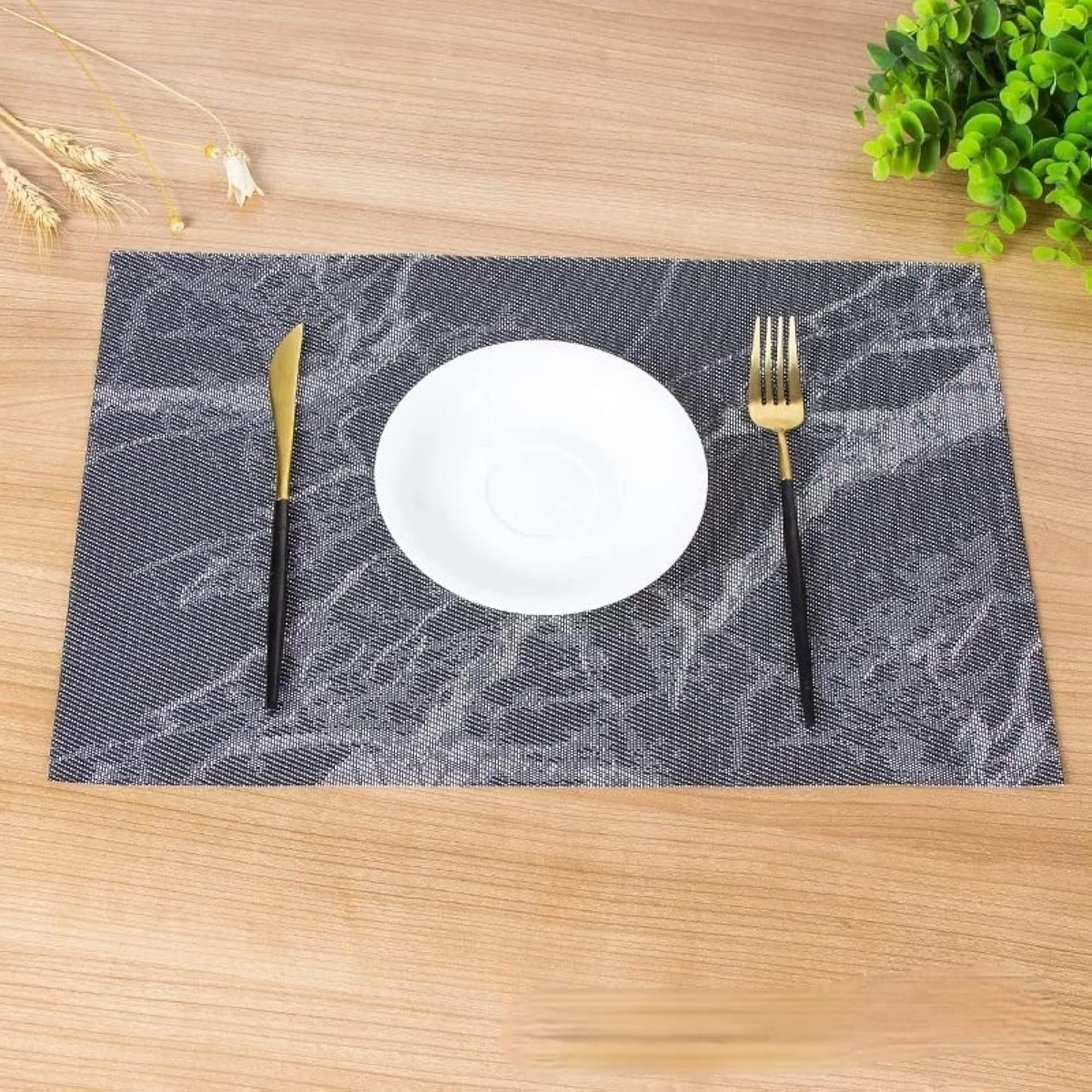 Modern Western Marble Pattern Placemats, Set of 6