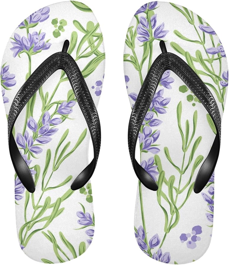 Amazon.com | Slim Flip Flops for Women Beach - Purple Violet