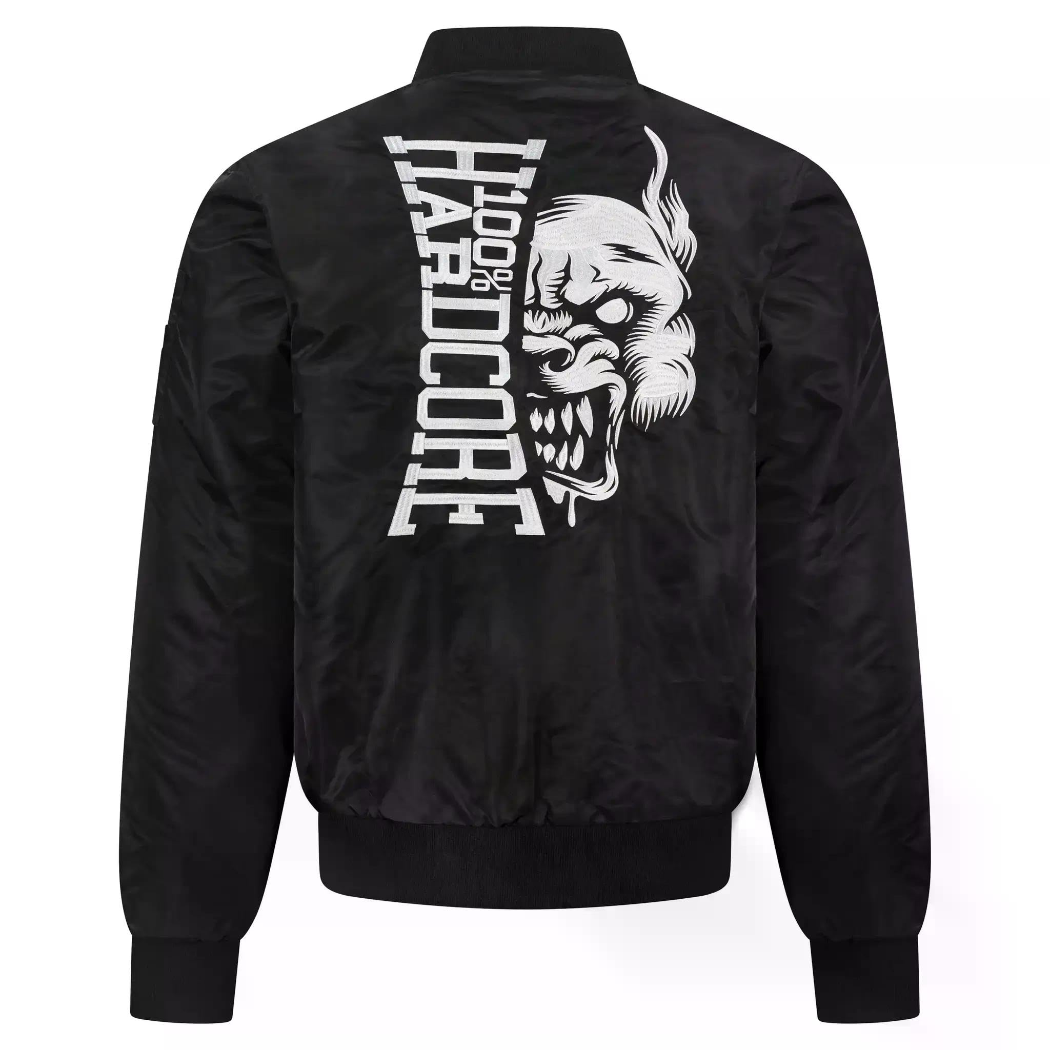 100% Hardcore Bomberjacke Branded Rage | Black | Schwarz Gabber Bomber Jacke