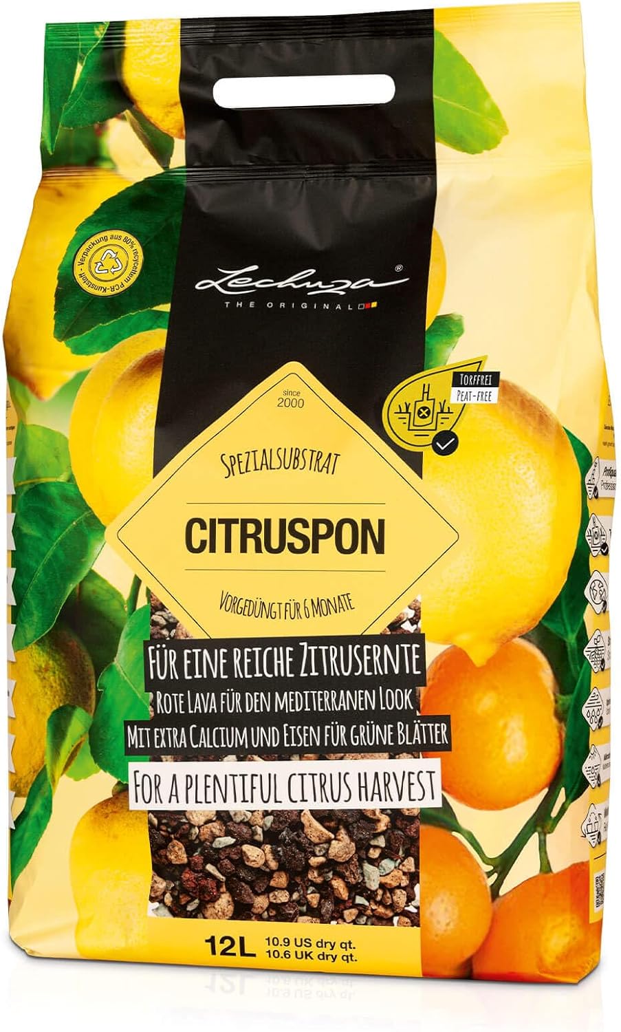 CITRUSPON Pre-fertilized Potting Soil for Citrus Trees, 2.7 US.Dry.gal