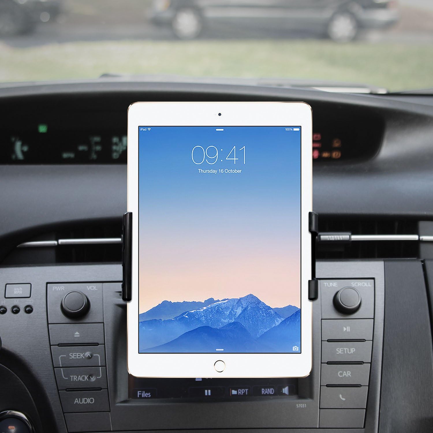Tablet Holder, Universal Car CD Slot Phone and Tablet Mount Cradle Compatible for iPad Galaxy Tab, Kind Fire, Surface, Nintendo Switch, iPad Air iPhone Samsung Galaxy Google Pixel, Moto, LG