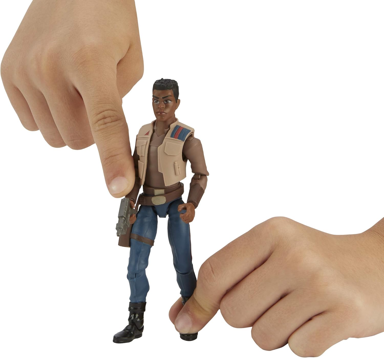 STAR WARS Galaxy of Adventures The Rise of Skywalker Finn 5"-Scale Action Figure Toy with Fun Blaster Action Movement