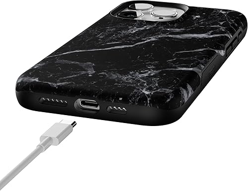 Vista 1104 de Casely Funda para iPhone 15 Pro Jardín Secreto Flores mixtas Funda atrevida Compatible con MagSafe y botón de acción Jardín Secreto Floral