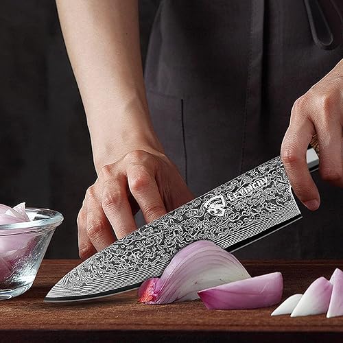 Miniatura 4 de LEVINCHY Cuchillo de chef de Damasco de 8 pulgadas