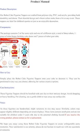 Miniatura 6 de 11 piezas de decoración de pastel de cumpleaños de robot, decoración de cupcakes, decoración de fiesta de cumpleaños con temática de robot, para