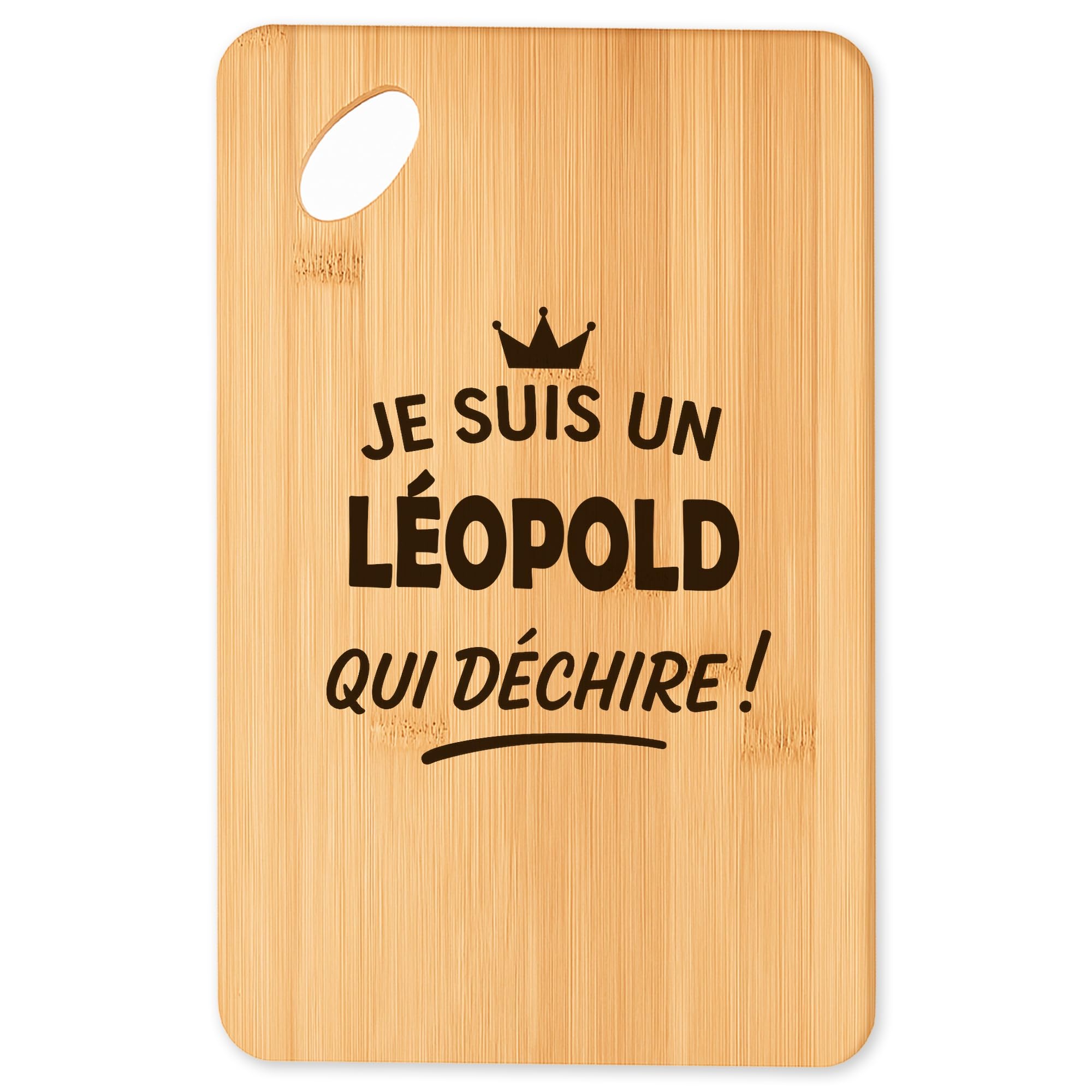 Planche à découper Leopold 2, le cadeau original en bambou pour passionnés