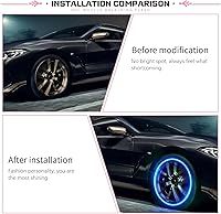 Vista 4 de 6 luces de válvula de neumático de automóvil, luz nocturna modificada fresca, luz de flash con sensor de choque, impermeable, tapa de luz LED