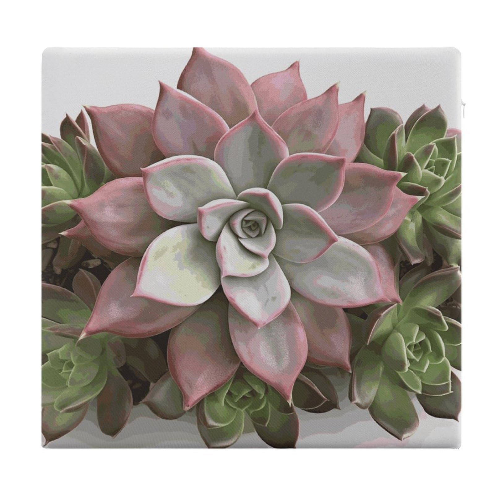 LDGSUPH - Succulent Botanical Seat Cushions for Office Chair Square Cushions Soft Floor Cushions Cozy Memory Foam Cushion Cushions for Home Travel Chair