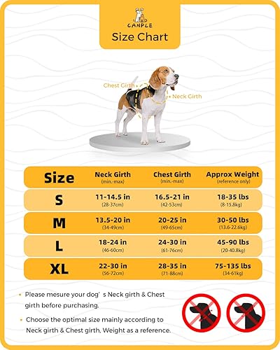 Miniatura 2 de Canple Arnés para perro sin tirones, chaleco ajustable suave reflectante con cubierta frontal de cuero de microfibra con asa de control acolchada