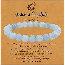 Anti-Anxiety Bracelet for Women & Men - Natural Gemstone Bracelet for Stress Relief Calming & Focus - Elastic Mindfulness Bracelet - Gift for Mental Health