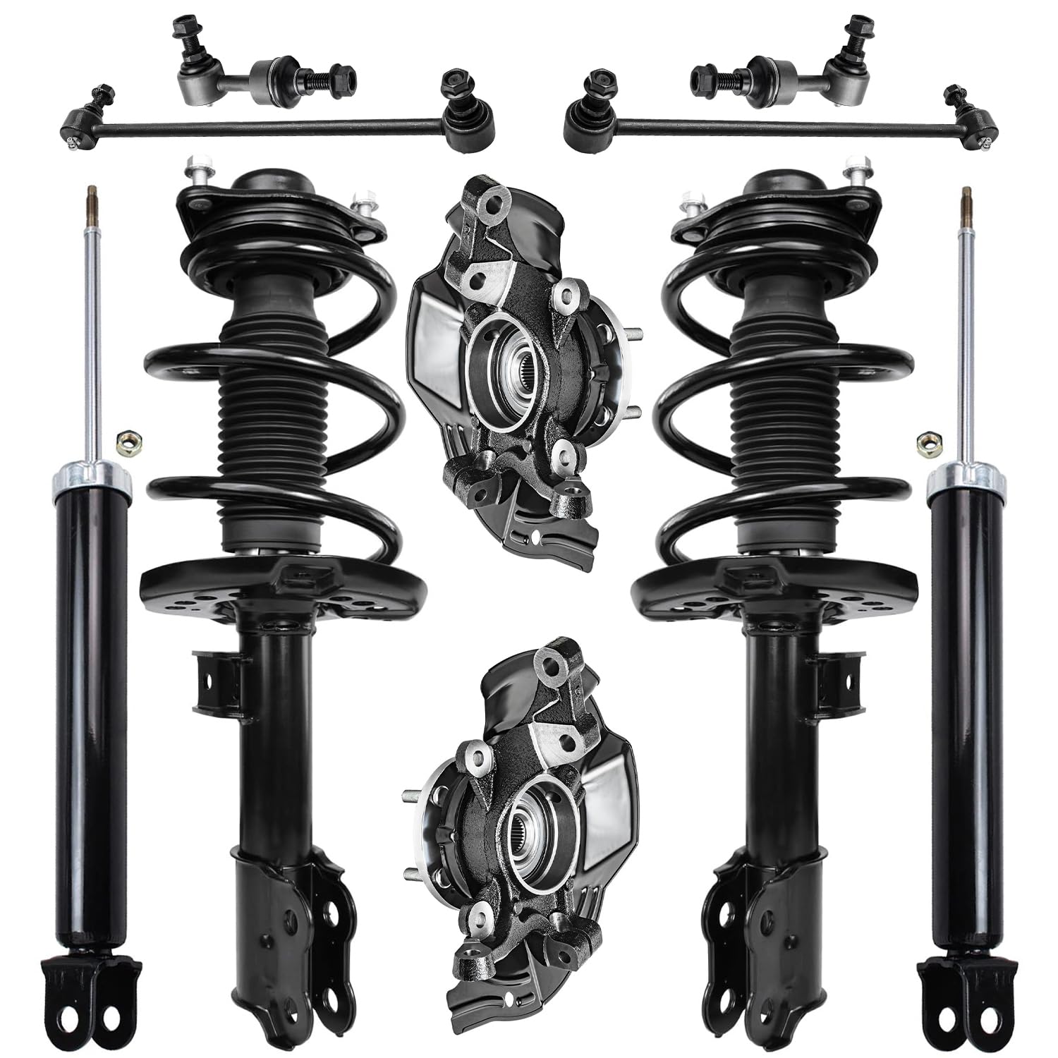 Detroit Axle - 2.0L Front 10pc Suspension Kit for 2011 Kia Optima