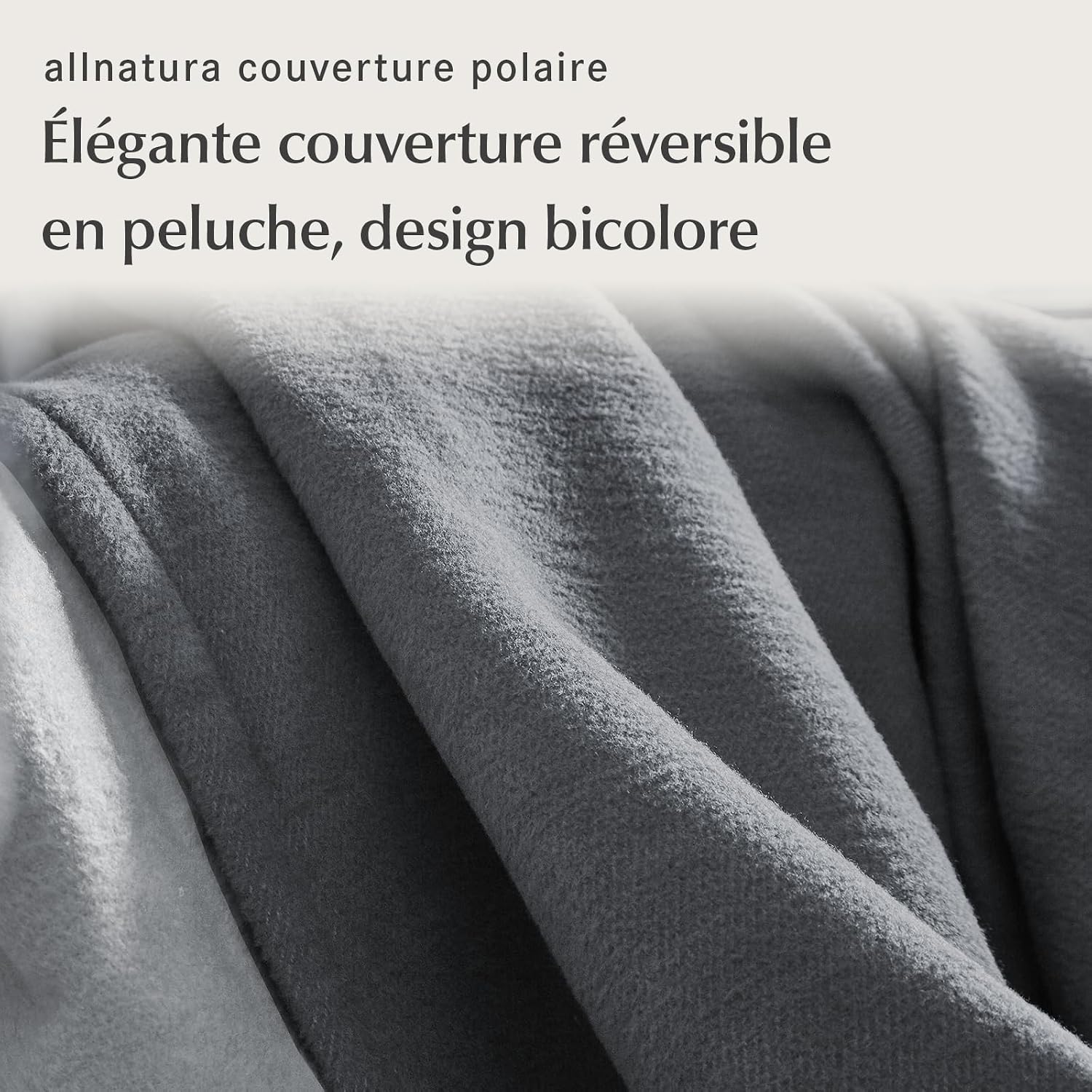 allnatura Plaid Gris 140x200 cm Cotona-Double – Grande Taille pour canapé XXL – Couverture Chaude épaisse en Coton Bio certifié GOTS – pour Lit 2 Personnes, Blanket Cocooning – fabriqué en Allemagne — image 2