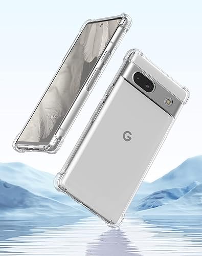 Miniatura 7 de Foluu Funda para Google Pixel 7a, Pixel 7a, transparente, esquinas reforzadas resistentes a los arañazos, goma de poliuretano termoplástico, funda