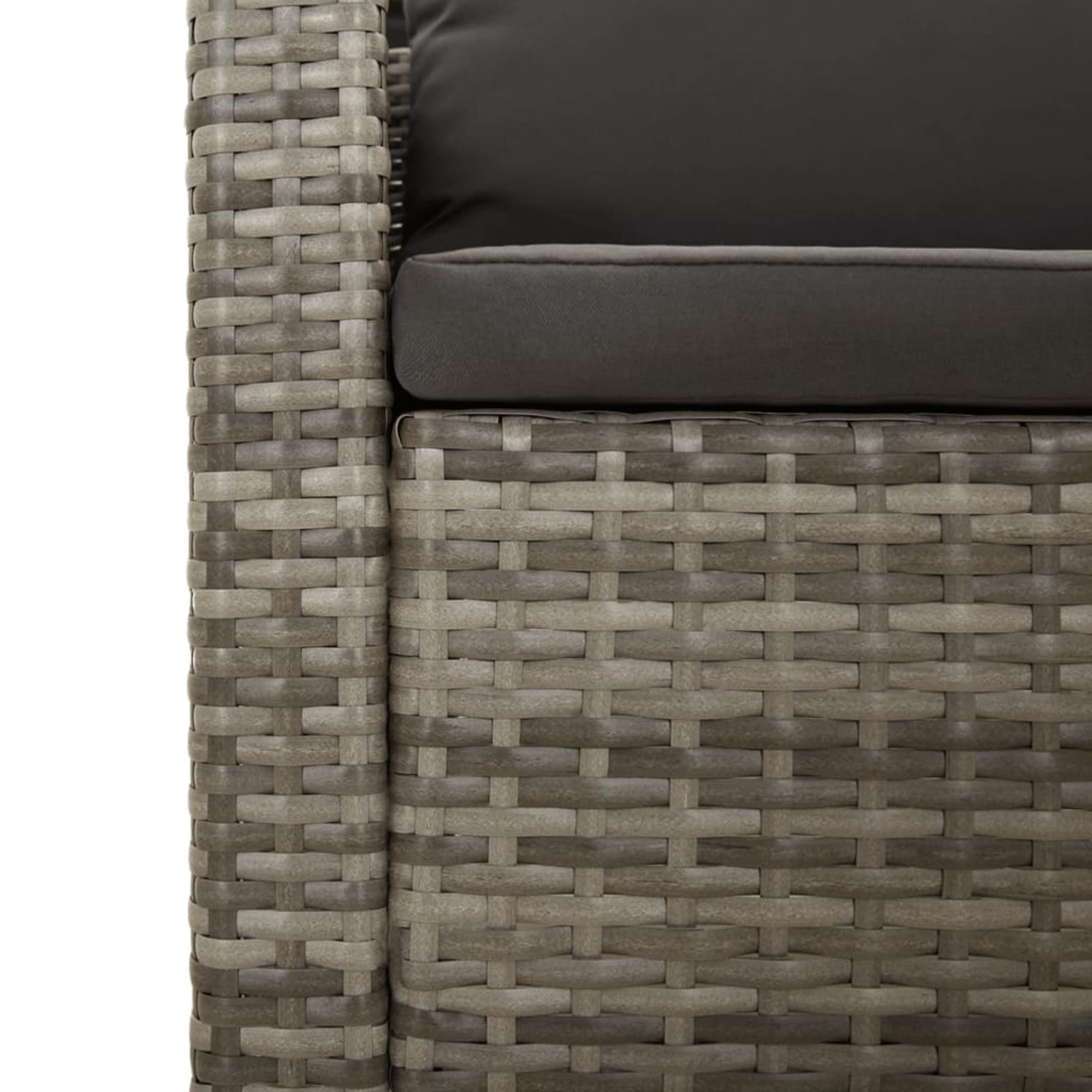 Rantry Casa Set Divani da Giardino 7 Pezzi con Cuscini in Polyrattan Grigio, Divano Letto, Divanoletto Moderno, Sofà Soggiorno Divano Letto, Divani per Esterno da Giardino, Esterno Arredamento