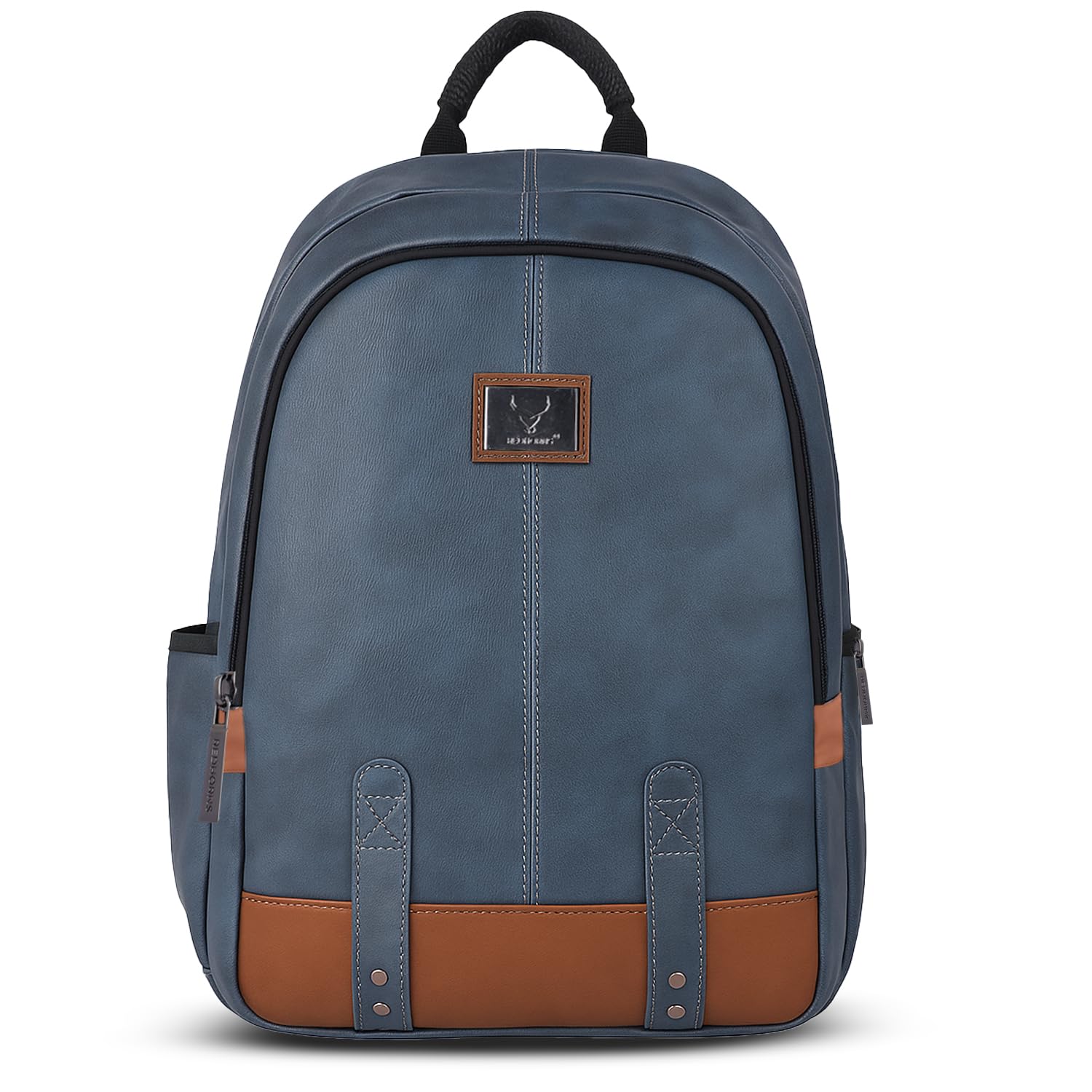 Classic 30L Faux Leather Laptop Backpack 15.6-Inch, Water Resistant Anti theft 2 Compartment Travel, College, Office, School for Men & Women - (Tan)-image-8