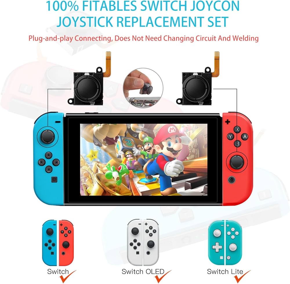 ジョイコン　グレー　Gulikit スティック Amazon.com: GuliKit TMR Joycon Joystick Replacement, Updated Anti
