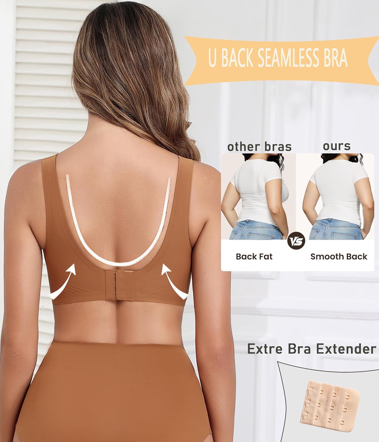 Avidlove Bras for Women No Underwire Comfort Seamless Bralette Tank Top Bra - Image 3