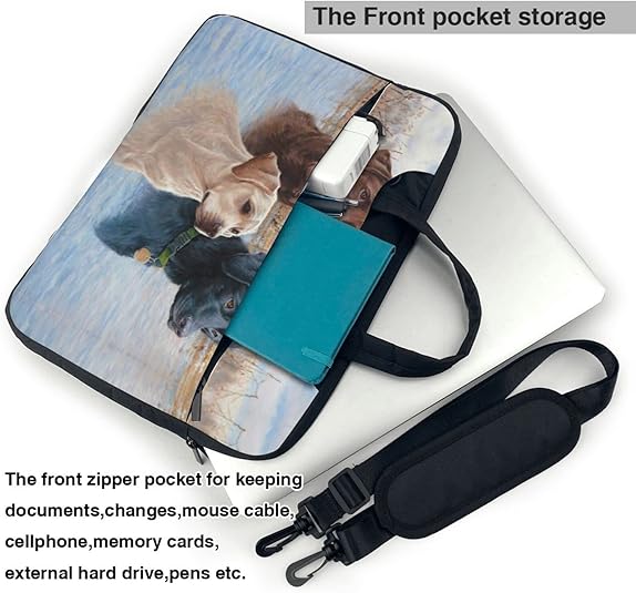 Bella custodia per computer portatile con motivo cane Golden Retriever