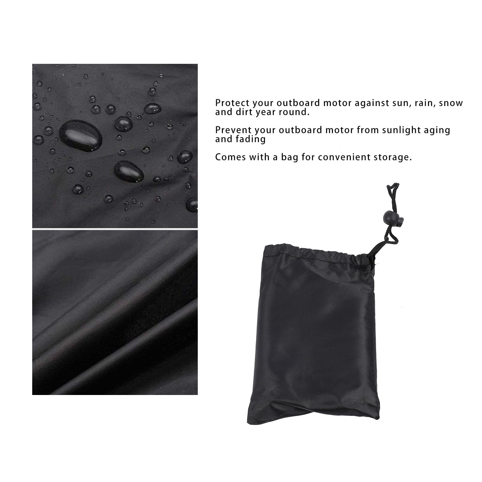 Coperchio Motore Marino Impermeabile Custodia Completa per Motori Fuoribordo 6-15 HP Coprimotore in Poliestere Resistente per Barca Yacht Barchino Anti Pioggia UV e Polvere