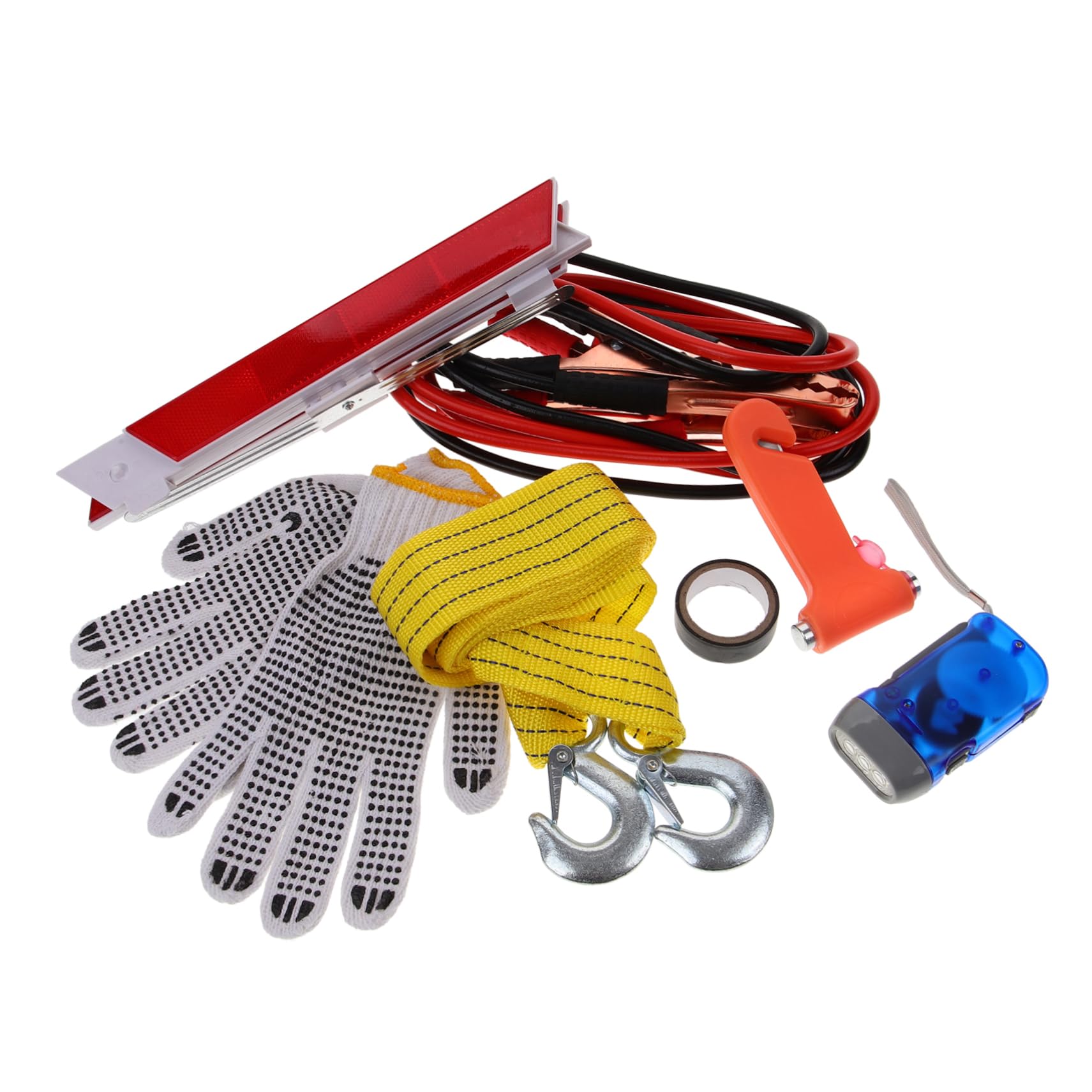 Cabilock Kit di Emergenza Auto Multifunzione, per Veicoli, Abs, Gomma, Metallo e Tessuto, per Controlli del Veicolo