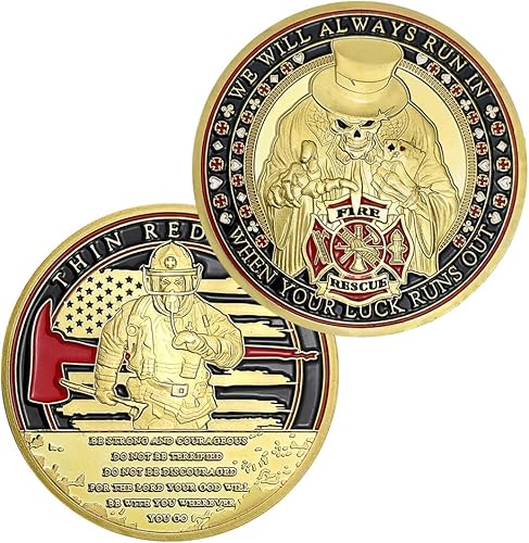 Bomberos Challenge Coin Thin Red Line Fire Dept.